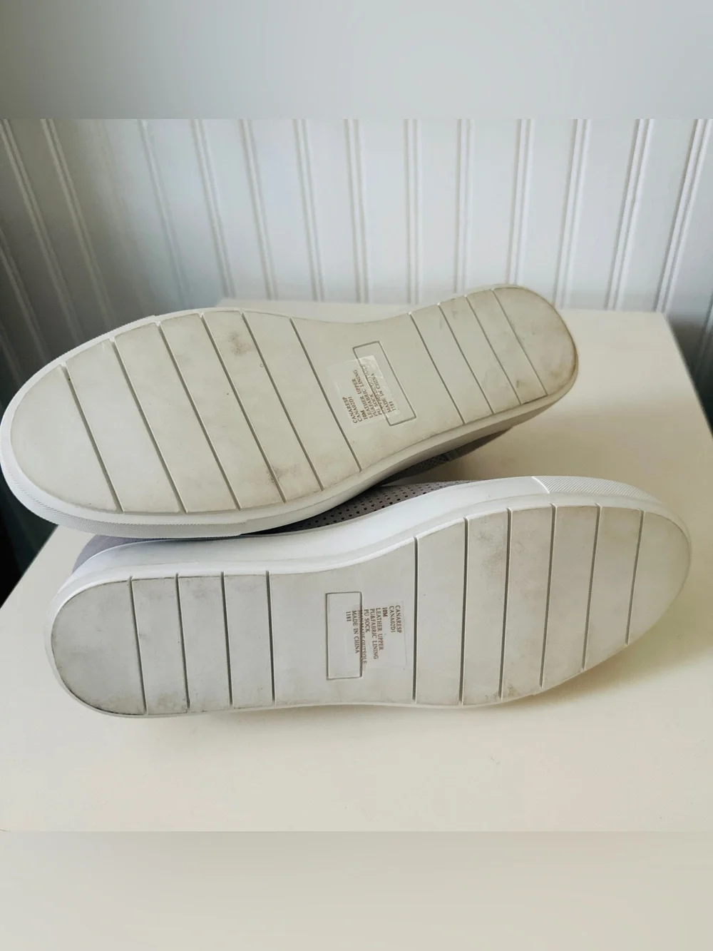 🔥Steven By Steve Madden Gray Perforated Slip-On Sneakers🩶